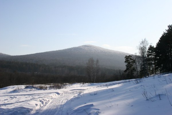 Вид с базы отдыха шушпа зимой
